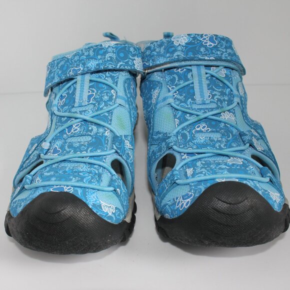 Animal Rescue Site Women's Size 8 Blue Paw Print Closed Toe Hiking Sandals - Picture 5 of 12